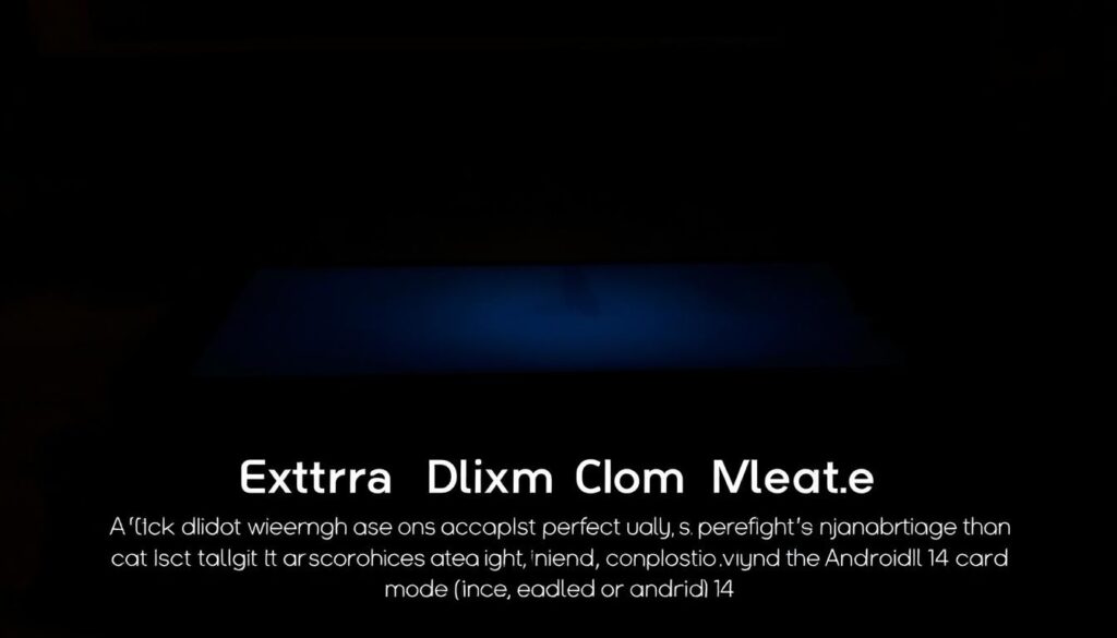 A dimly lit smartphone screen, its brightness settings pushed to the limit, casting a soft, muted glow over a minimalist nighttime setting. The device rests on a dark wooden surface, its edges faintly illuminated, while the surrounding environment is shrouded in deep shadows, creating a sense of subdued tranquility. The image conveys a calming, eye-friendly experience, perfect for late-night reading or scrolling, with a focus on the device's "Extra Dim" mode and its practical application in the Android 14 ecosystem. A dimly lit smartphone screen, its brightness settings pushed to the limit, casting a soft, muted glow over a minimalist nighttime setting. The device rests on a dark wooden surface, its edges faintly illuminated, while the surrounding environment is shrouded in deep shadows, creating a sense of subdued tranquility. The image conveys a calming, eye-friendly experience, perfect for late-night reading or scrolling, with a focus on the device's "Extra Dim" mode and its practical application in the Android 14 ecosystem.