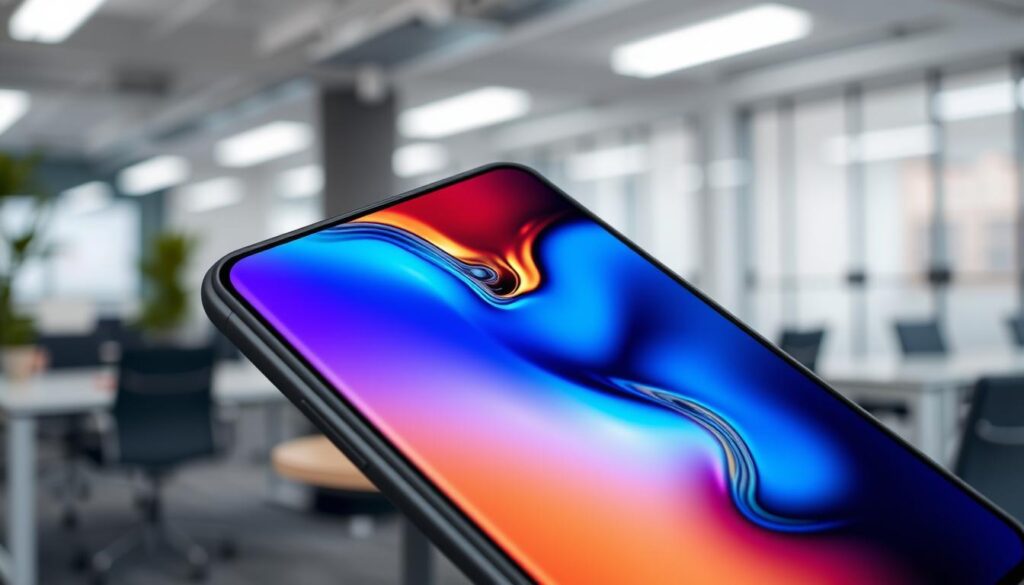 Gambar HP premium dengan layar AMOLED